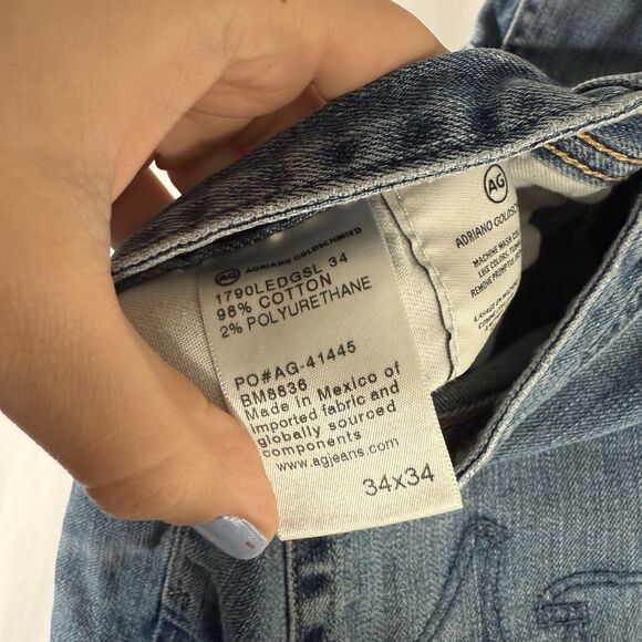 Adriano Goldschmied The Ives Jeans Men's 34x29 Medium Wash Denim Cotton Blend - Picture 7 of 13